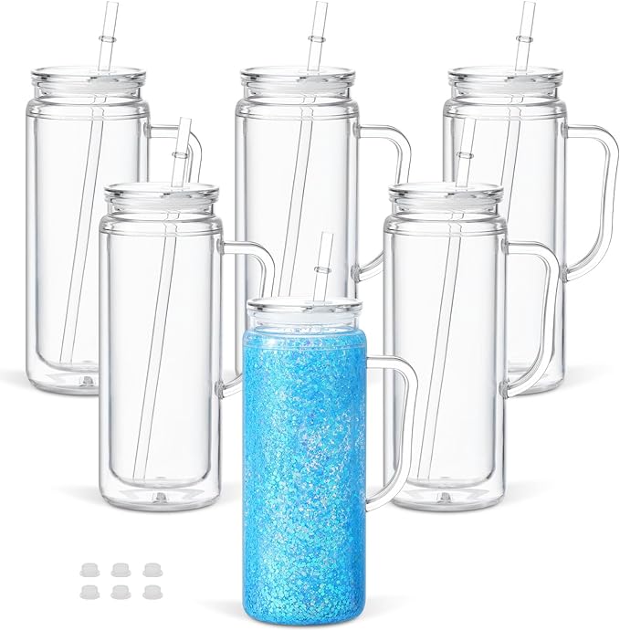 20 oz Plastic Snow Globe With Handle