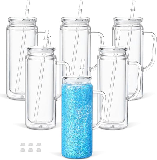 20 oz Plastic Snow Globe With Handle